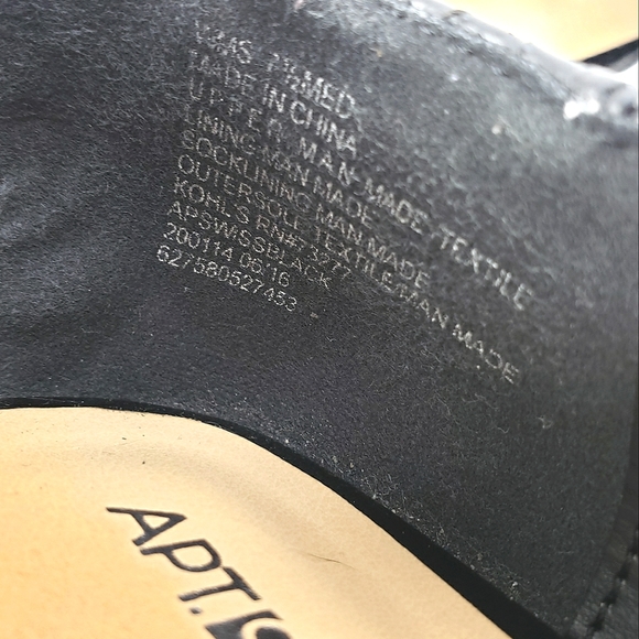 Apt. 9 Swiss Black Faux-suede/Leather, Slip On Pointy Toe Flats. Women's 7.5M - Picture 11 of 12